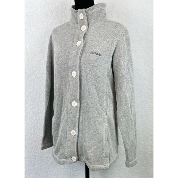 Columbia Jackets & Blazers - COLUMBIA • Felix Peak Grey Button-Up Sweater Jacket